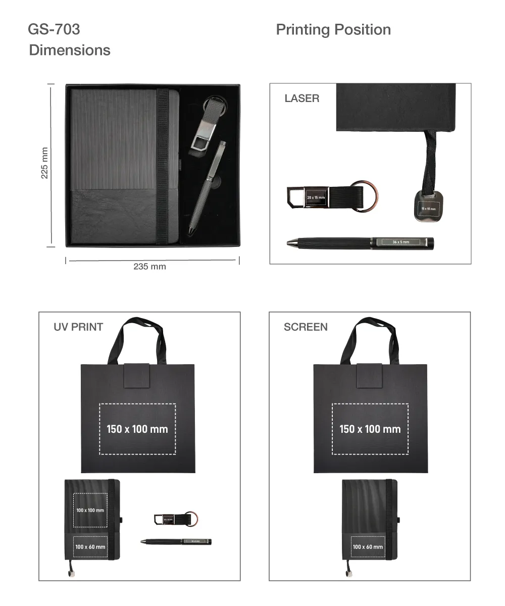 Premium Office Giftset GS 703 Printing Details