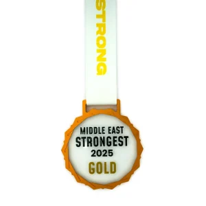 Glass Medals with Metal Frame and 3cm White Ribbon - Image 9
