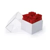 Forever Natural Flowers Gift Box White & Clear Acrylic Lid, 4Pcs Long Life Roses - Image 4