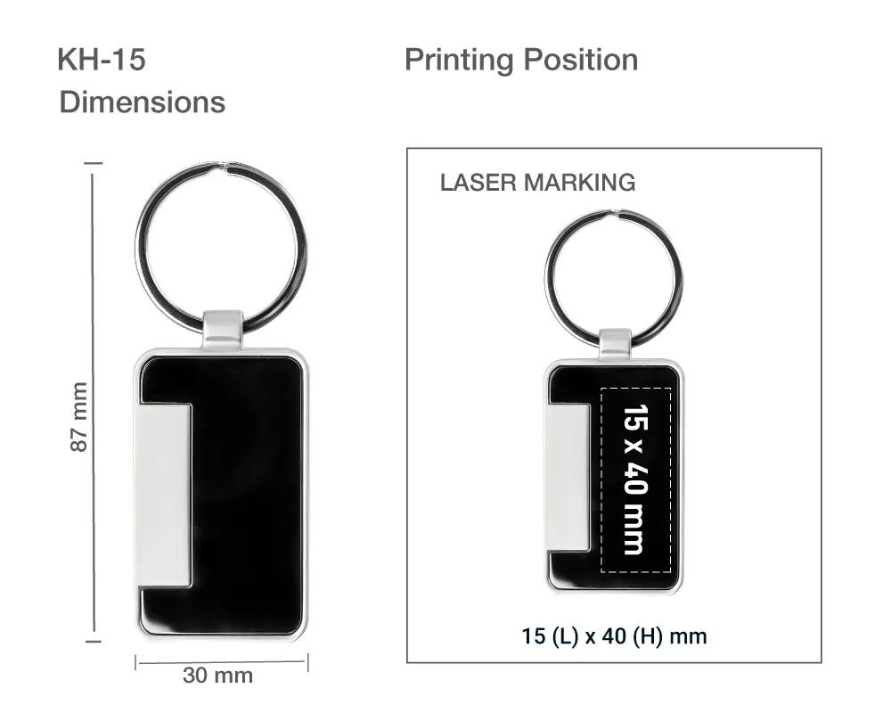 Metal Keychain KH 15 Printing Detail