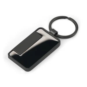 Metal Keychain Rectangle Gun Metal Matte Finish Plate - Image 6