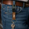Laserable PU Leather Keychains with Sling Snap Hook - Image 2