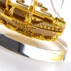 Golden Boat-Shaped Memento in Metal with Glass Base - Image 4