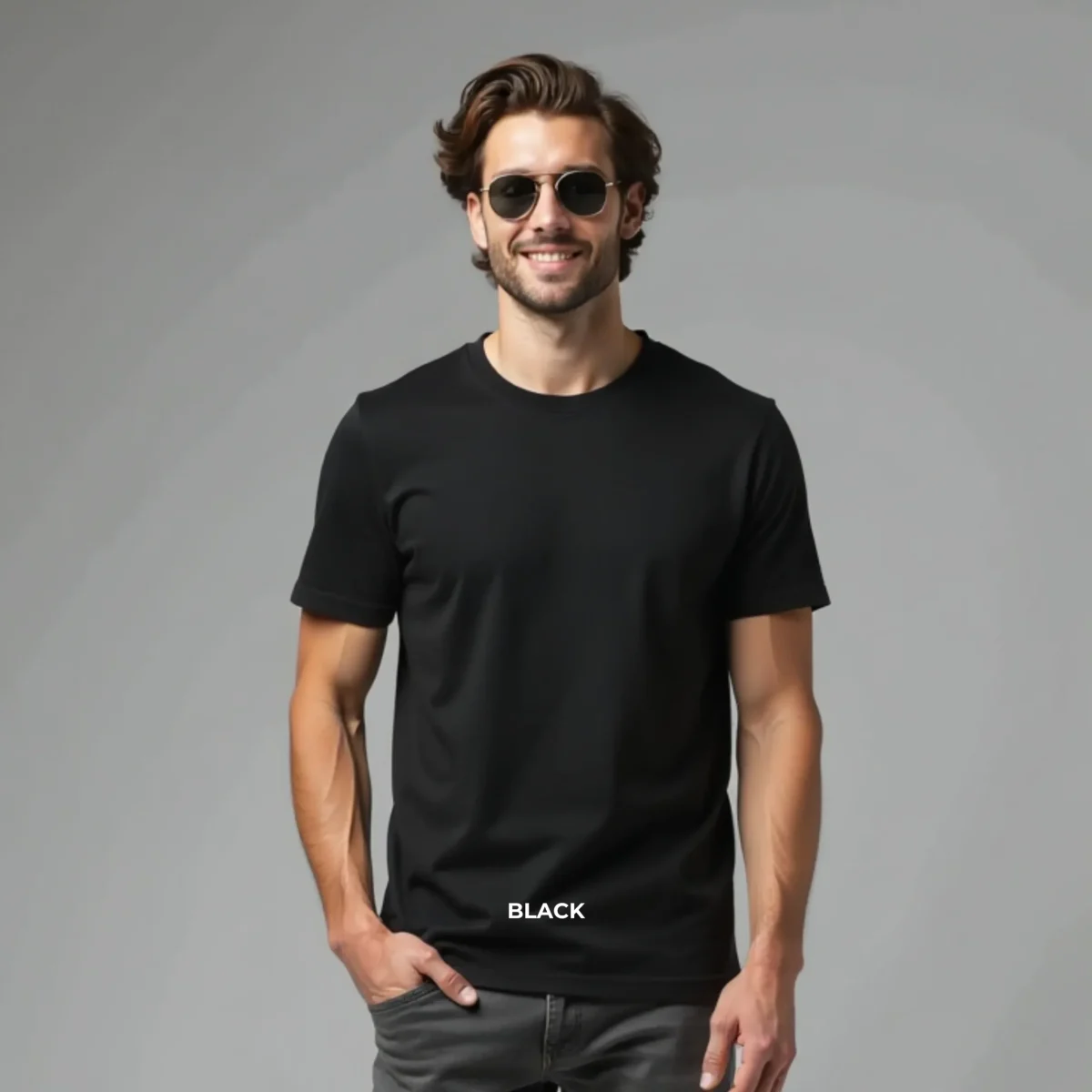 Nextt-Level-Tshirt-Black-Blank-scaled-1.webp Nextt Level Bio-Washed Round Neck T-Shirts for Men - Image 5