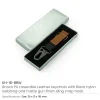 Laserable PU Leather Keychains with Sling Snap Hook - Image 10