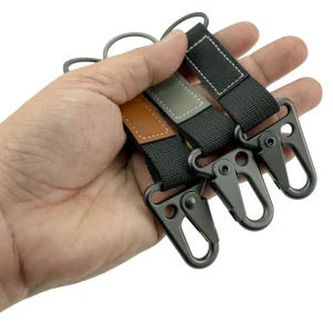 Laserable PU Leather Keychains with Sling Snap Hook - Image 3