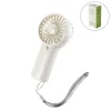 Portable Hand Fan with Lanyard Lace - White Color