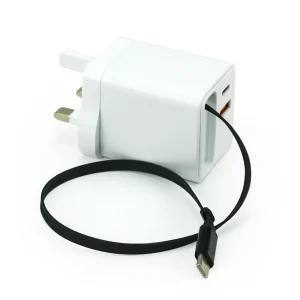 80W GaN Fast Charger Adaptor with Retractable Built-in Type-C Cable - Image 4