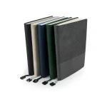 Soft PU Cover Notebooks in A5 Size with Metal Plate Bookmark