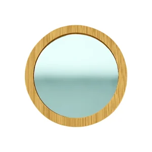 Bamboo Pocket Mirrors in Round-shaped, Lightweight & Portable - Image 7