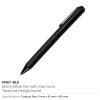 Black Metal Pens with Diamond Textured Design Barrel - Image 5