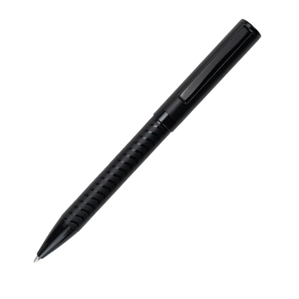 Black Metal Pens with Spiral Design Barrel