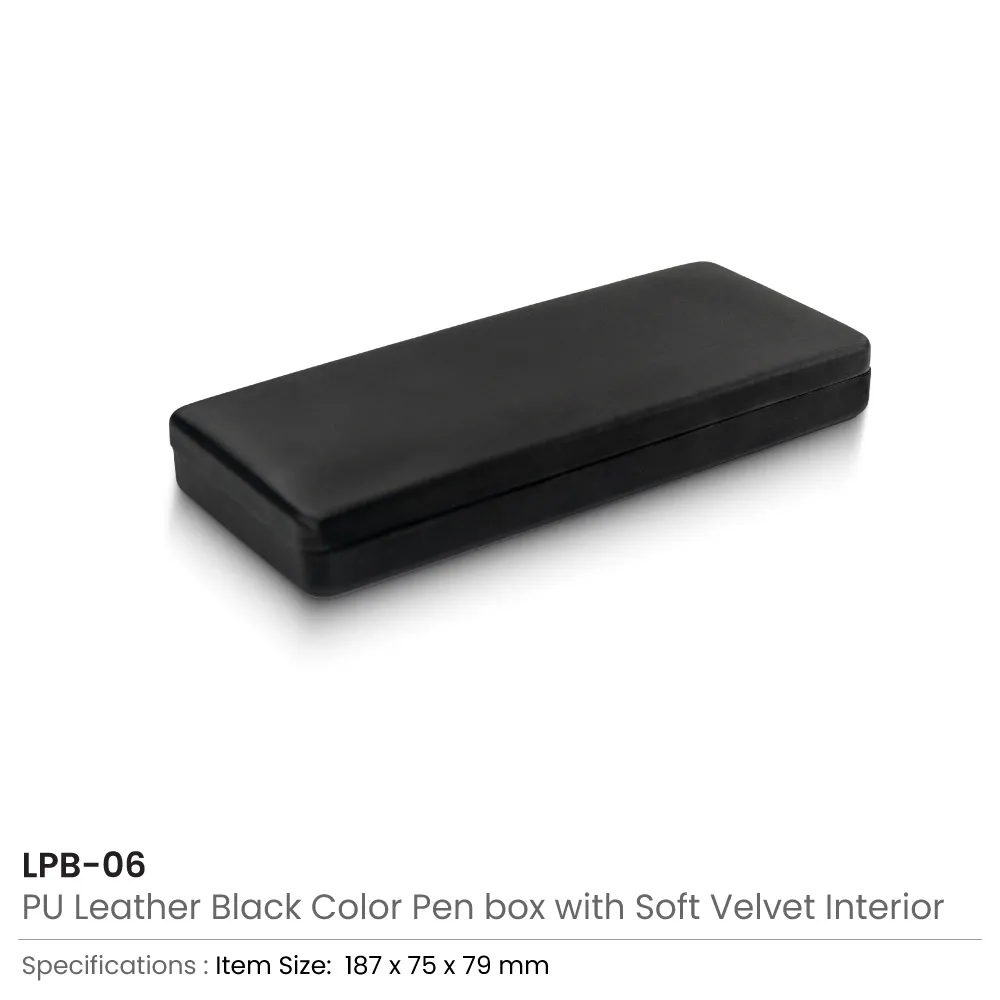 Black-Pen-Box-in-PU-Leather-with-Soft-Velvet-Interior-LPB-06-Details.webp Black Pen Box in PU Leather with Soft Velvet Interior - Image 3