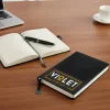 Soft PU Cover Notebooks in A5 Size with Metal Plate Bookmark - Image 2