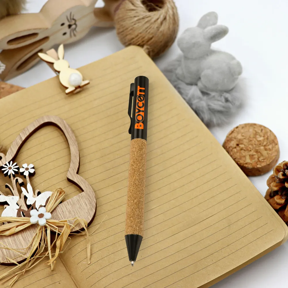 Branding-Black-Metal-Pen-with-Cork-Barrel-PN59-CO-Sample.webp Eco-friendly Metal Pens Black with Cork Barrel and Black Ink - Image 2