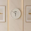 Round Analog Wall Clock Matte Finish White - Image 2
