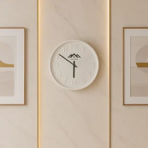 Round Analog Wall Clock Matte Finish White - Image 2