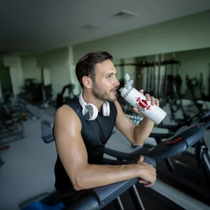 SS Bottles with Straw & Push Button Lid - Double-Wall Vacuum, 1Liter - Image 2