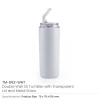 Double Wall SS Tumblers with Transparent Lid and Metal Straw - 500ml - Image 11