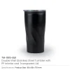 Double Wall SS Tumblers with PP Interior and Transparent Lid 580ml - Image 9