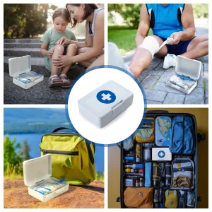 First Aid Kit Set, 16 Essential Items in White Box - Image 2