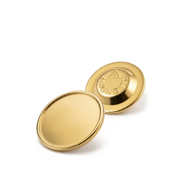 Gold Round Metal Badges with Magnet 2115 View 1