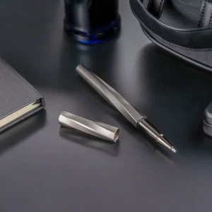 Rollerball Pens Swirl Design in Gunmetal Finish with PU Leather Box - Image 6