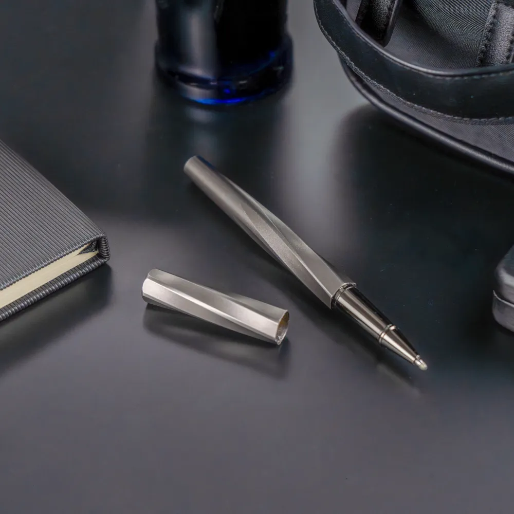 Rollerball-Pen-Swirl-Design-in-Gunmetal-Finish-with-PU-Leather-Box-PN62-Sample Rollerball Pens Swirl Design in Gunmetal Finish with PU Leather Box - Image 6