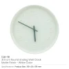 Round Analog Wall Clock Matte Finish White - Image 3