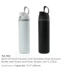 SS Bottles with Straw & Push Button Lid - Double-Wall Vacuum, 1Liter - Image 3