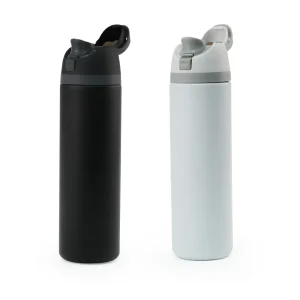 SS Bottles with Straw & Push Button Lid - Double-Wall Vacuum, 1Liter - Image 4