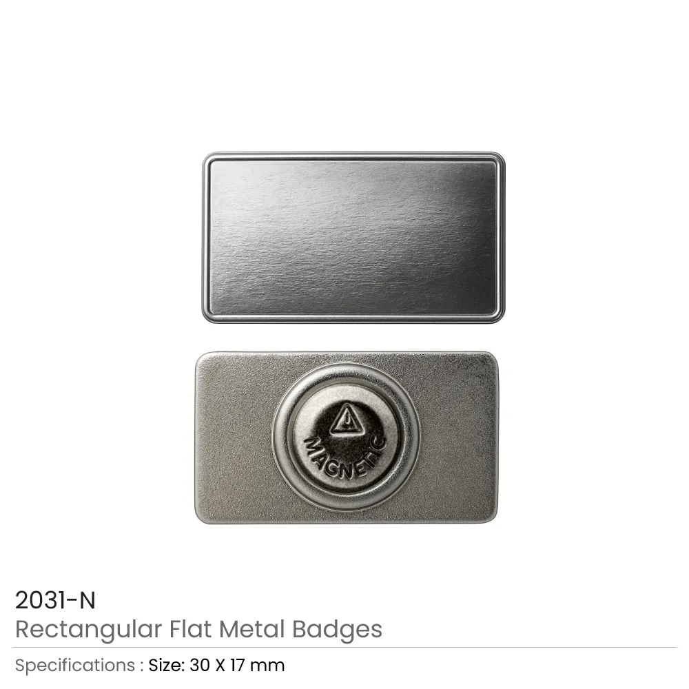 Silver-Rectangular-Flat-Metal-Badges-2031-N.webp Rectangular Flat Metal Badges with Magnet Attachment - Image 7