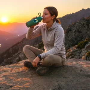 Stainless Steel Water Bottles 500ml – Double Wall, Matte Finish, Soft-Touch Rubber Coating - Image 2