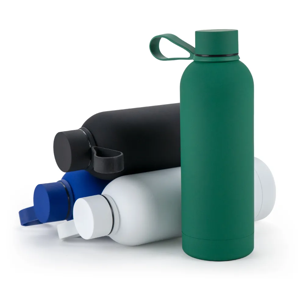 Stainless-Steel-Water-Bottle-TM-044-View-2.webp Stainless Steel Water Bottles 500ml – Double Wall, Matte Finish, Soft-Touch Rubber Coating - Image 4