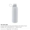 Stainless Steel Water Bottles 500ml – Double Wall, Matte Finish, Soft-Touch Rubber Coating - Image 7
