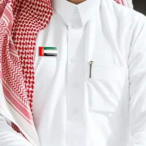 UAE Flag Metal Badges Rectangle with Magnet Attachment - Image 2