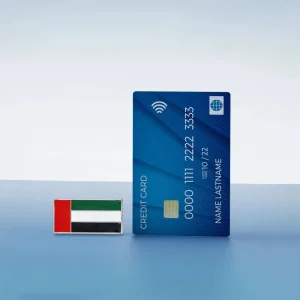 UAE Flag Metal Badges Rectangle with Magnet Attachment - Image 4