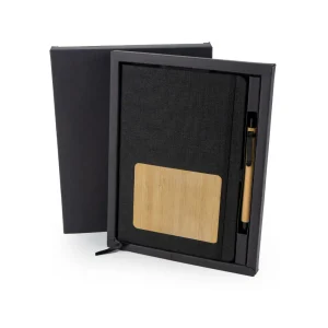 rPET and Bamboo Notebook with Pen Gift Sets - Image 4