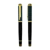 Arabic Traditional Bisht Design Metal Pens, Glossy Black with Gold Outline