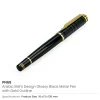 Arabic Traditional Bisht Design Metal Pens, Glossy Black with Gold Outline - Image 6