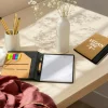 Cork Cover Folder B5 Size with Notepad, Pen and Sticky Notes - Image 2