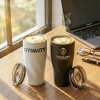 Dorniel Designs Tumblers with Transparent Lid, Recycled Stainless Steel - 540ml - Image 2