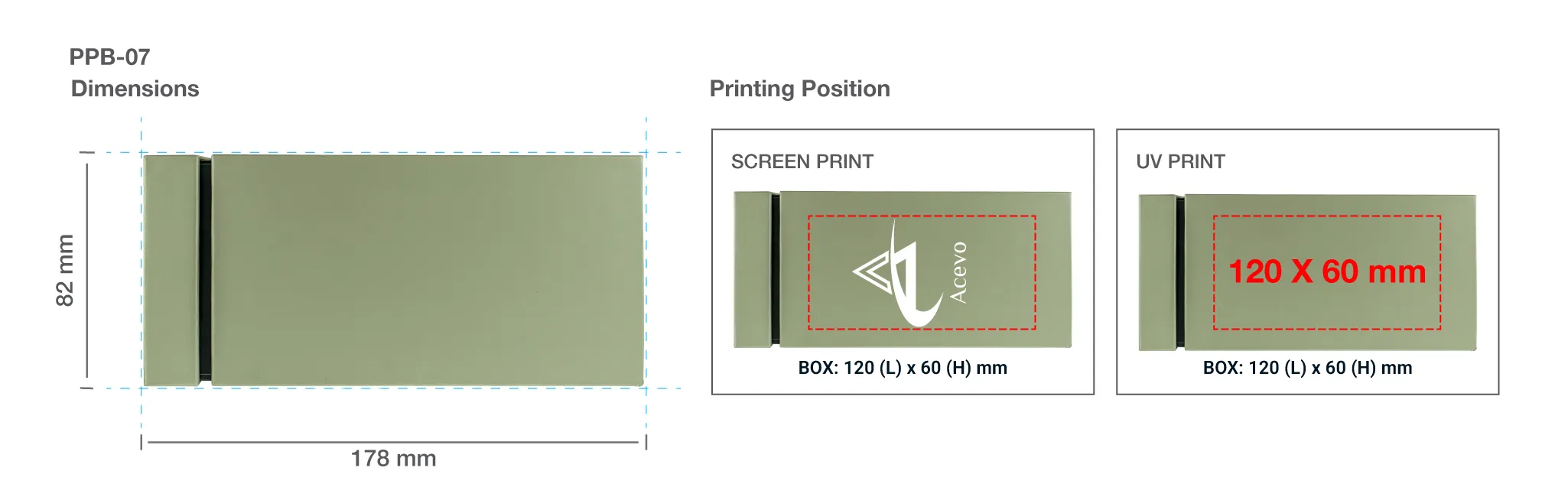 Dual Pen Box PPB 07 Printing Details