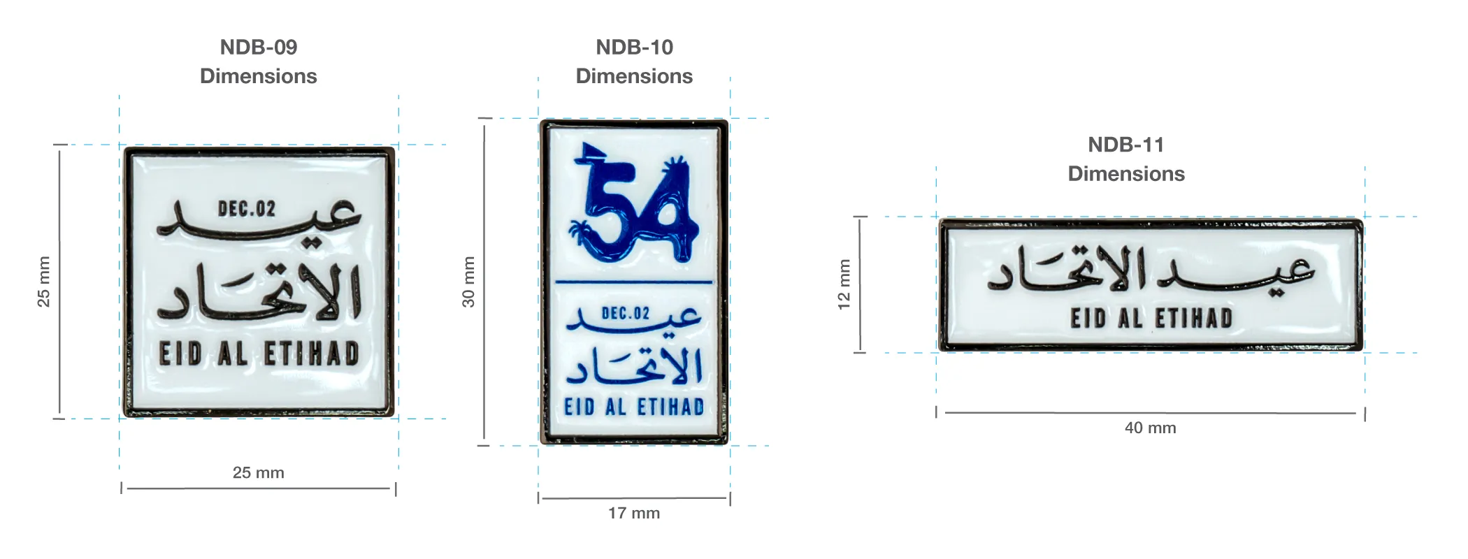 Eid Al Etihad Badges NDB Printing Details