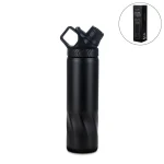 Stainless Steel Water Bottles in Black Matte, Double Wall, 620ml