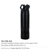 Stainless Steel Water Bottles in Black Matte, Double Wall, 620ml - Image 8
