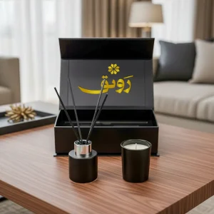 Scented Candle and Aroma Reed Diffuser with 6 Pcs Sticks Gift Sets - Image 2