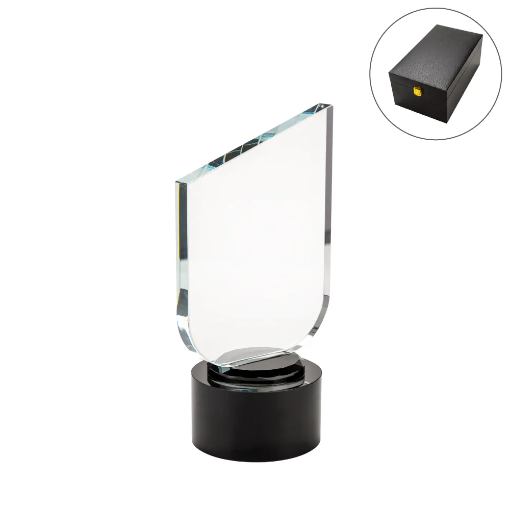 Crystal Trophy with Round Black Base TR 11 Blank