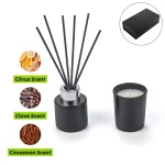 Scented Candle and Aroma Reed Diffuser with 6 Pcs Sticks Gift Sets