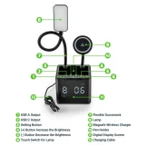 Multifunctional Desk Lamp with Wireless Charger and Clock - Image 6